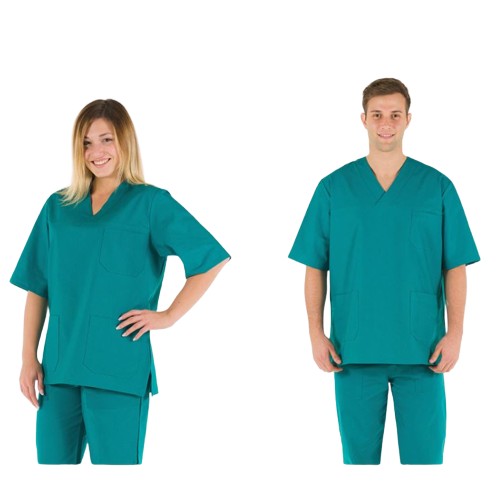 CASACCA COLORE VERDE IN COTONE TG. L