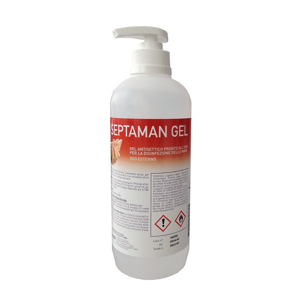 SEPTAMAN GEL IGIENIZZANTE MANI 70% Alcool 500 ml