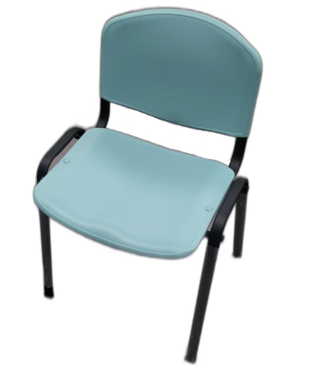 SEDIA VISITATORE mod.PAOLA col. VERDE ACQUA, telaio verniciato