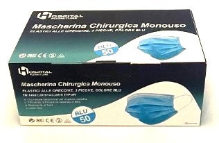 MASCHERINA CHIRURGICA 3 VELI IIR INTCO con ELASTICO Conf. 50 pz