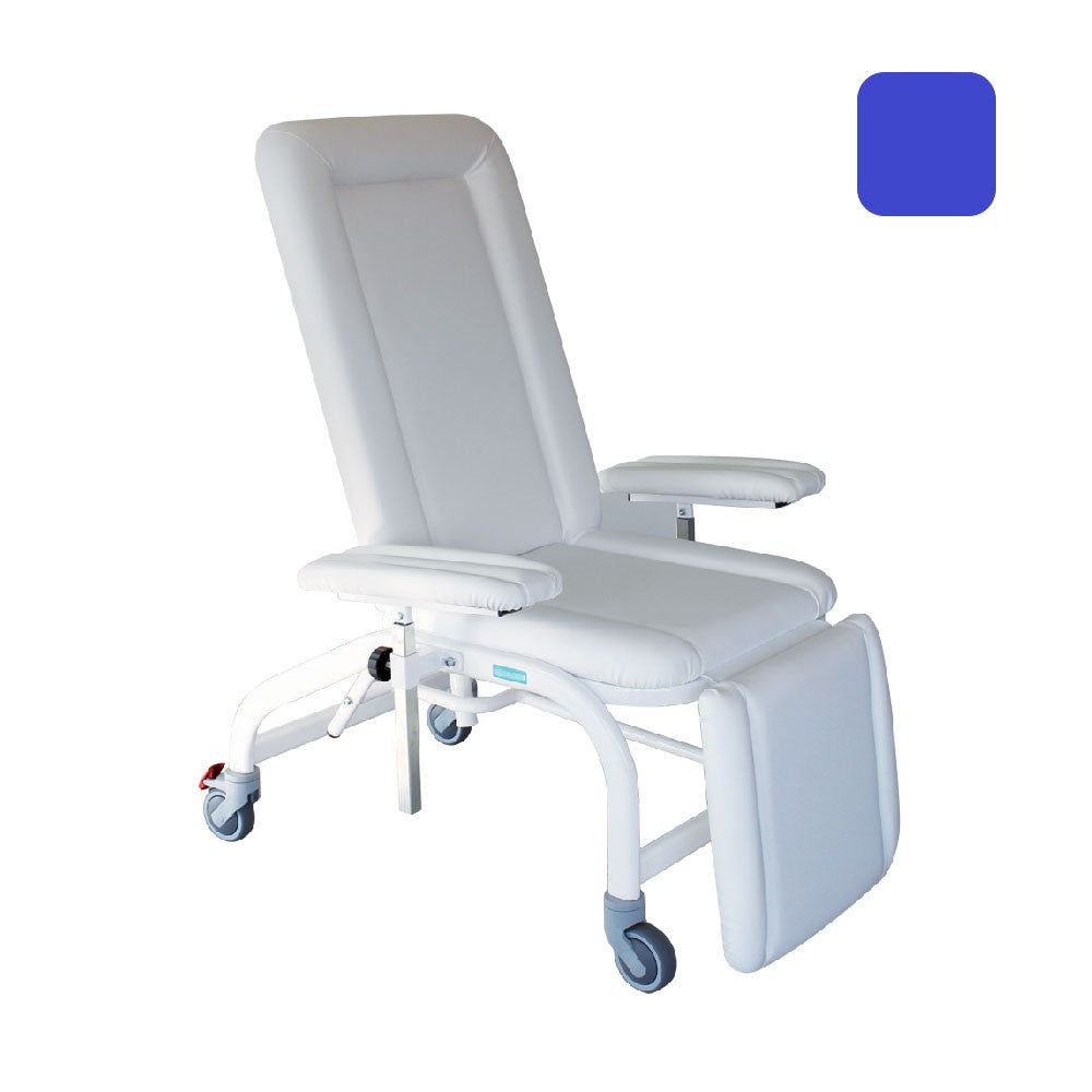 POLTRONA PRELIEVI SU RUOTE - colore BLU