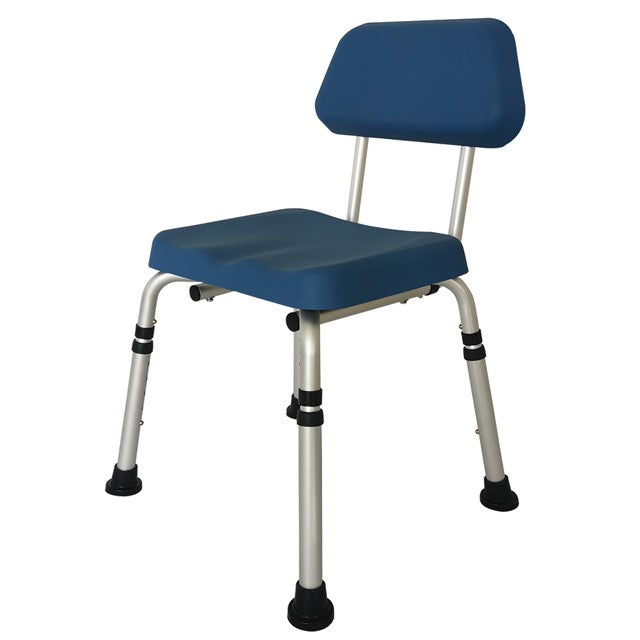 SEDIA DA DOCCIA con schienale e braccioli in PU - portata 136 kg