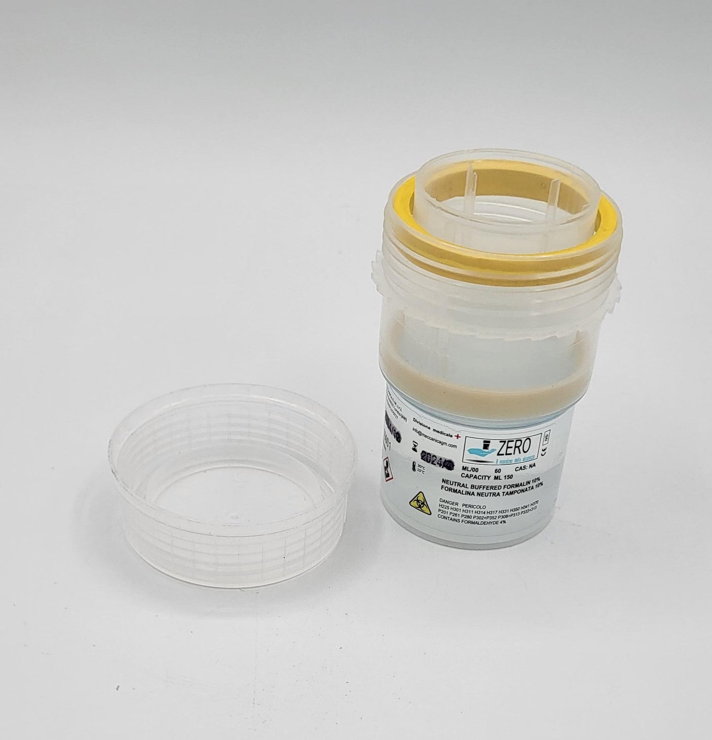 CONTENITORE ISTOLOGICO ml. 60 CON FORMALDEIDE 4% cf. 48 pz