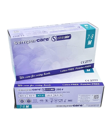 GUANTI NITRILE P.FREE MIS. MEDIA SEMPERCARE SKIN2 CF 200 PZ