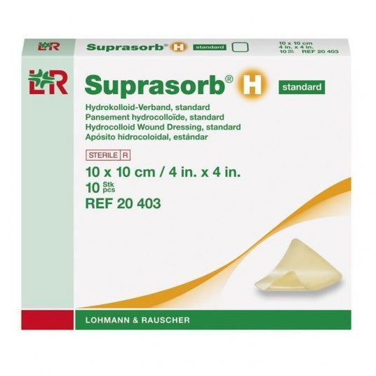 MEDICAZIONE IDROCOLLOIDALE SUPRASORB H STANDARD cm. 10x10 CF. 10 PZ