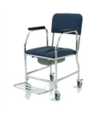 SEDIA DA COMODO CON RUOTE  e BRACCIOLI SFILABILI 53W