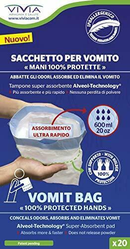SACCHETTO VOMITO VIVIA SUPERASSORBENTE CF 20 PZ