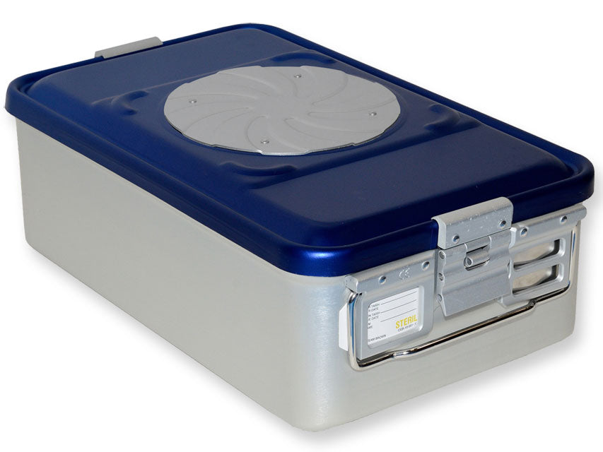 CONTAINER CON VALVOLA MEDIO mm. 150h BLU FORATO